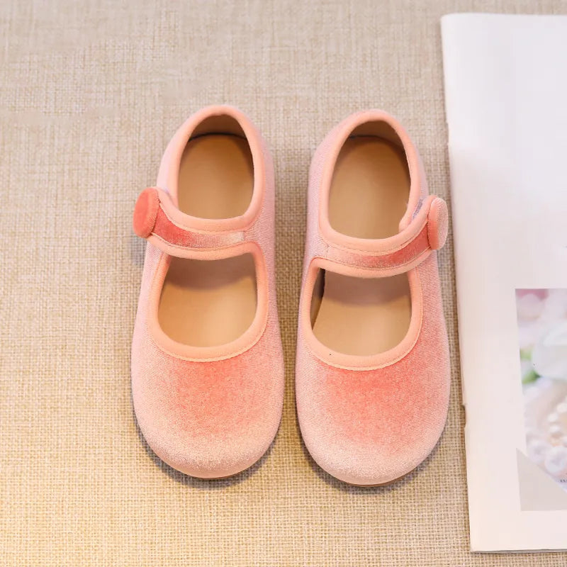 Pink Velvet Mary Janes