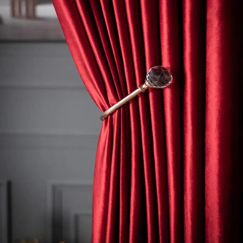Red Luxury Velvet Curtains