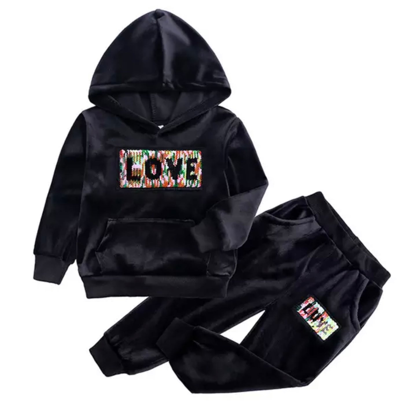 Baby Love Velvet Hoodie & Pants
