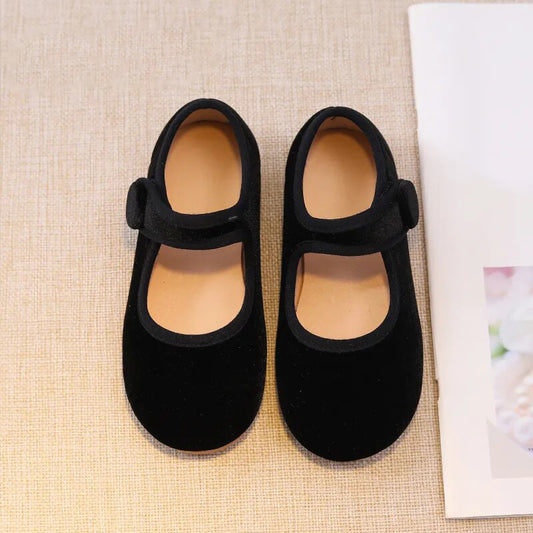 Black Velvet Mary Janes