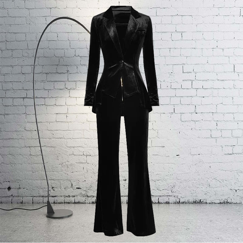 Black Velvet Women's Suit