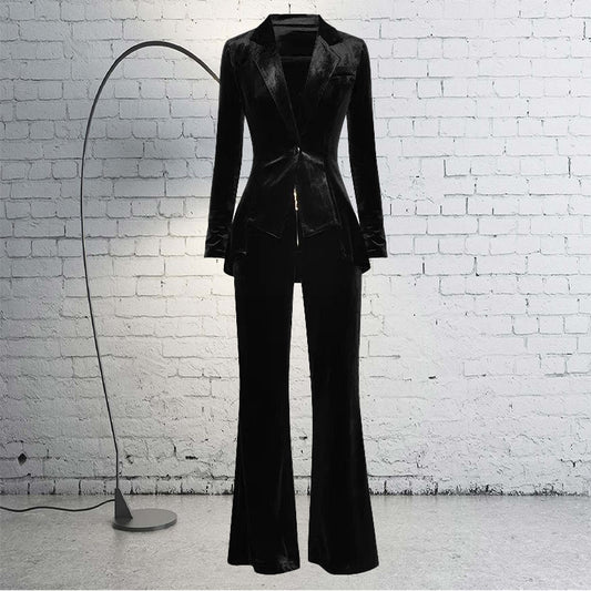 Black Velvet Women's Suit