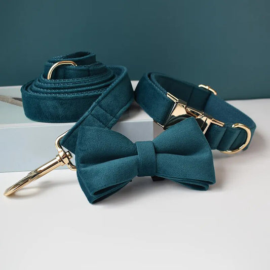 Peacock Blue Leash Set