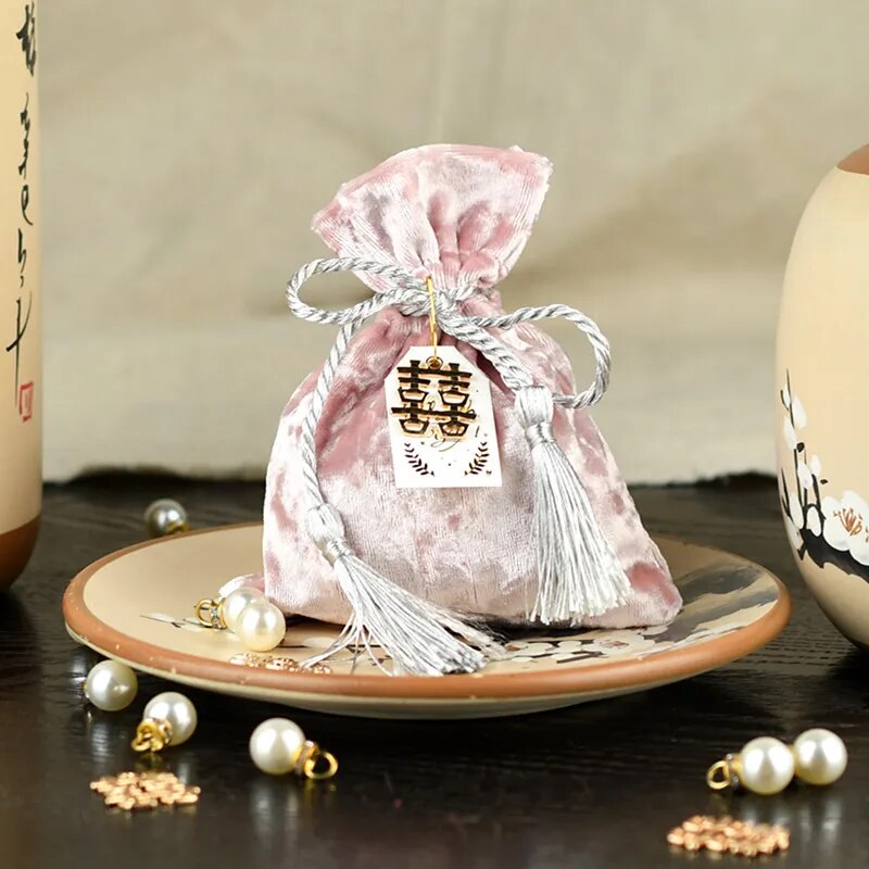 50 Piece Velvet & Silk Bag Drawstring Bag