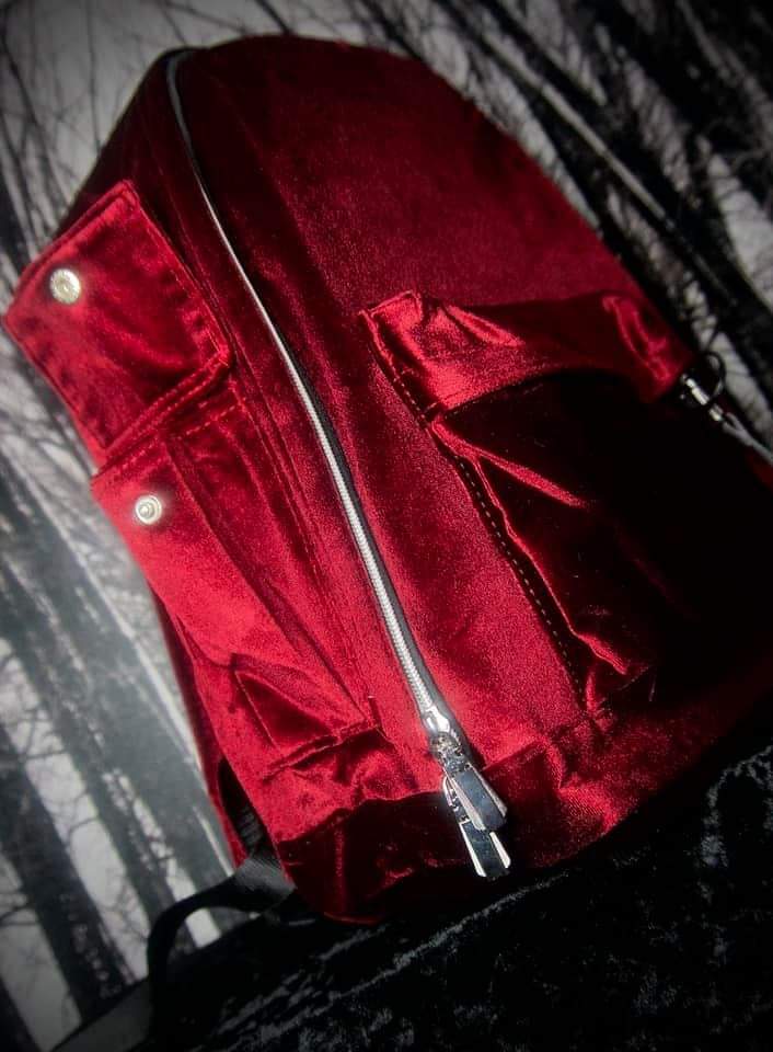 Large Velvet Backpack