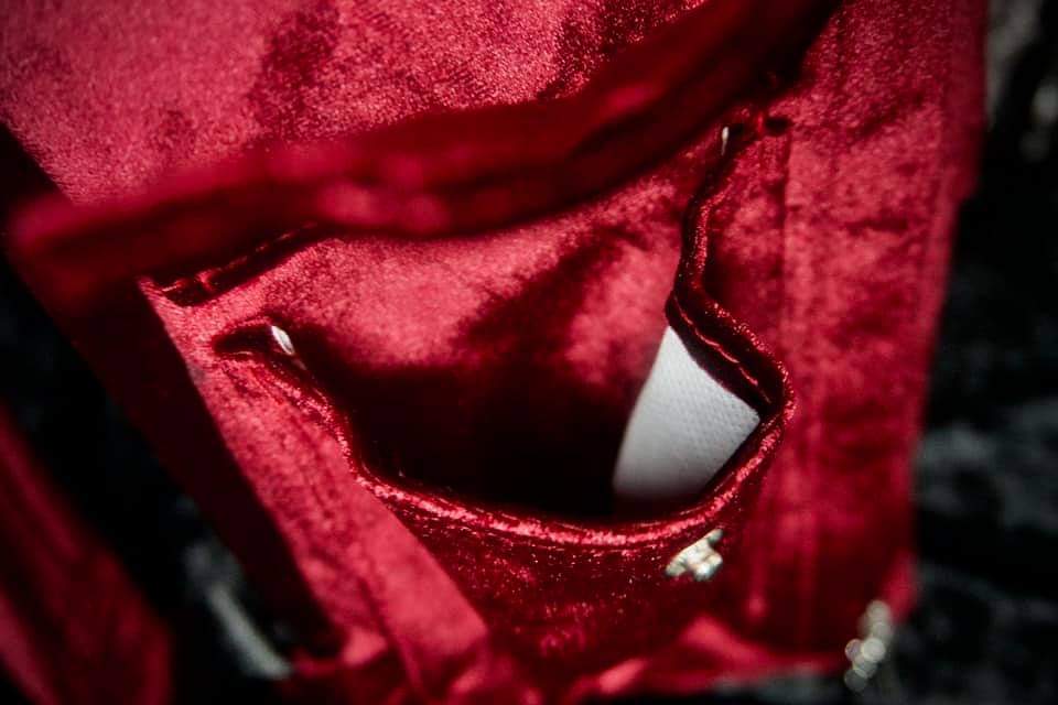 Large Velvet Backpack