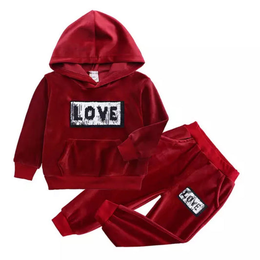 Baby Love Velvet Hoodie & Pants