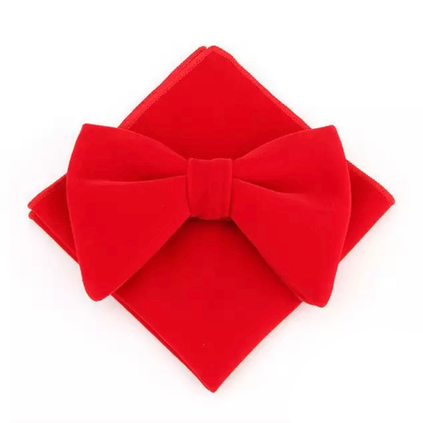 Velvet Bow Tie & Hankerchief