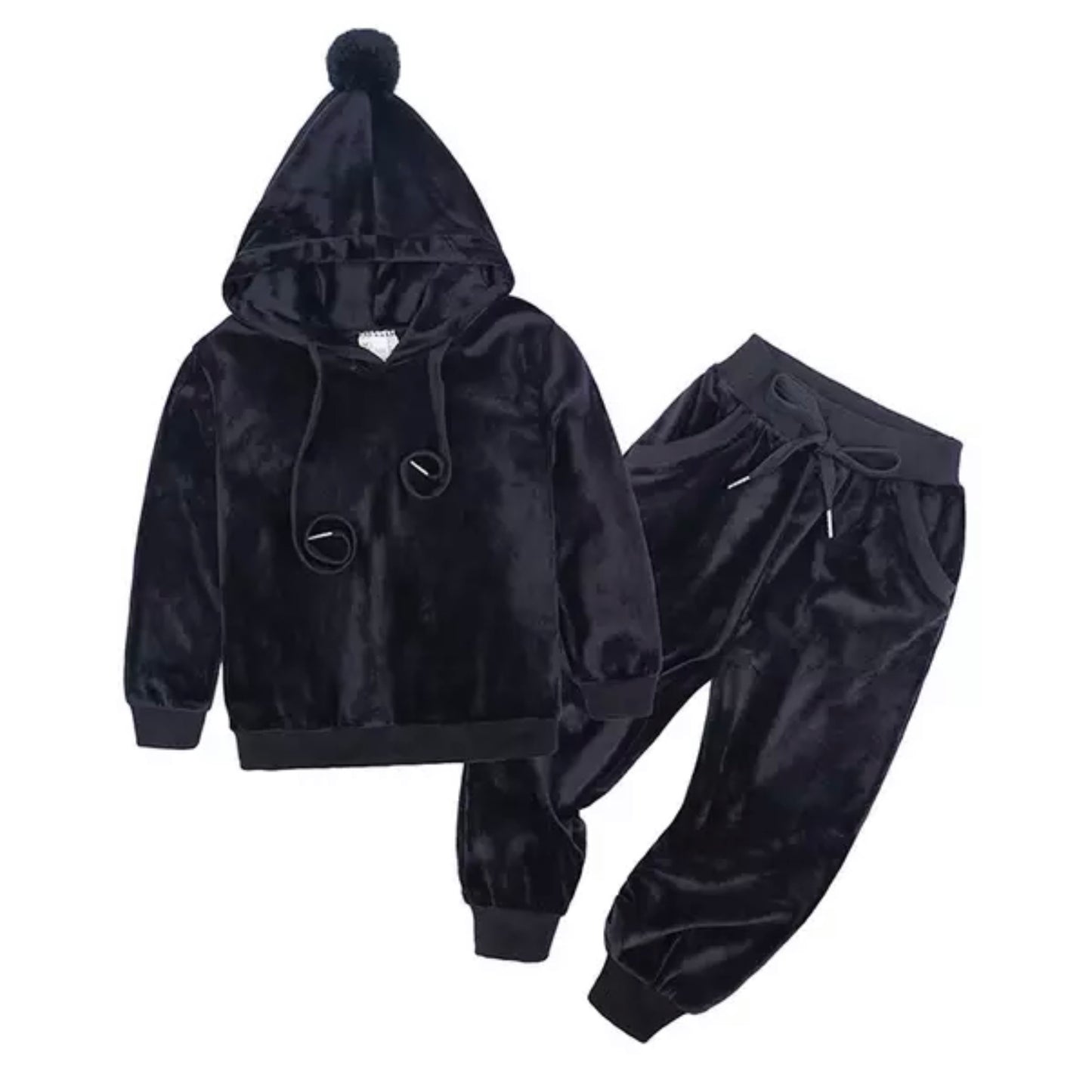 Baby Puffball Velvet Hoodie & Pants