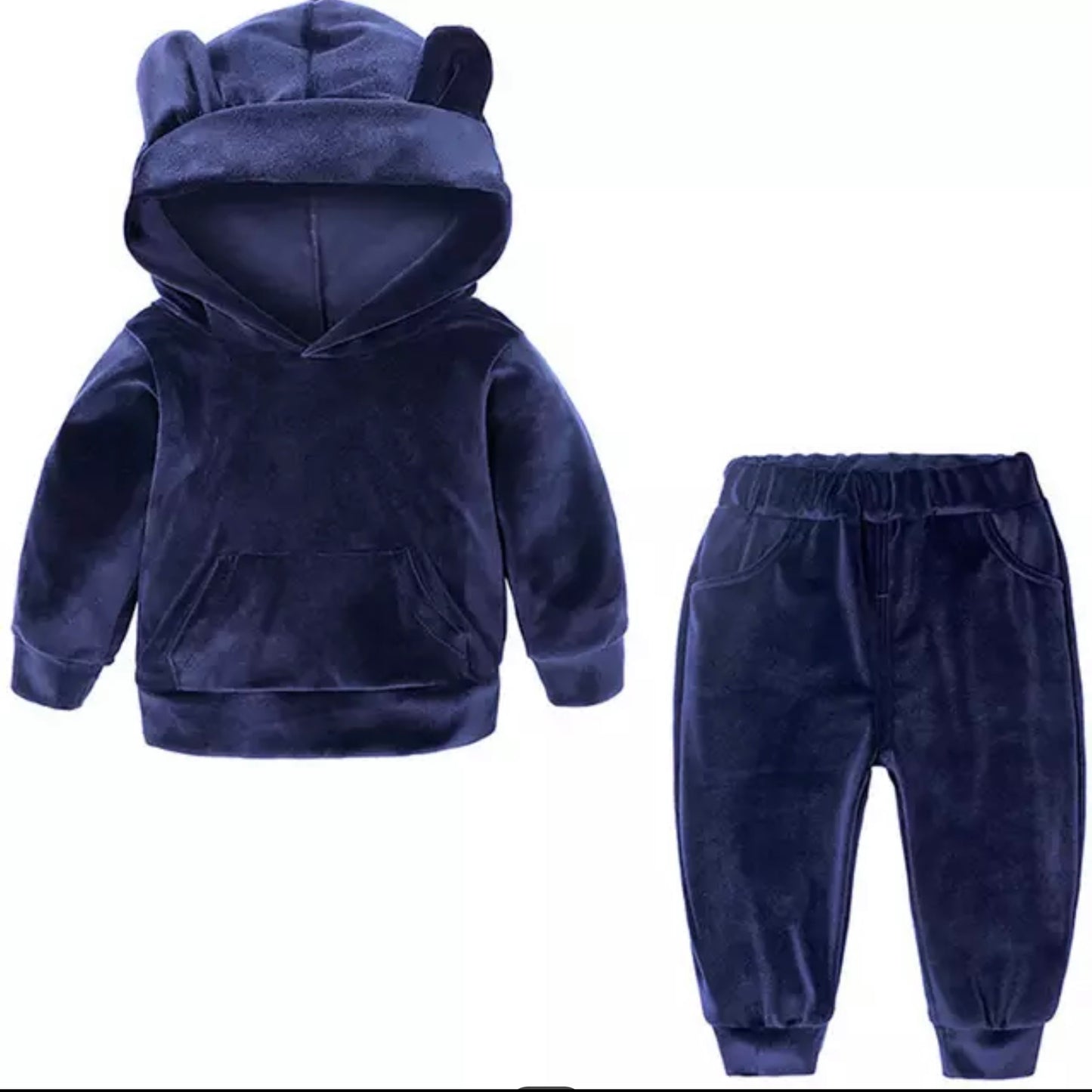 Baby Bear Velvet Hoodie & Pants