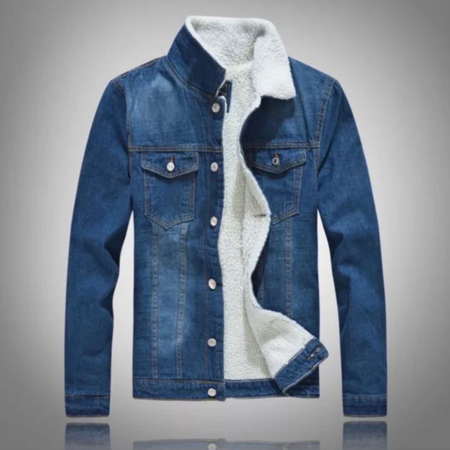 Fleece Denim Jacket