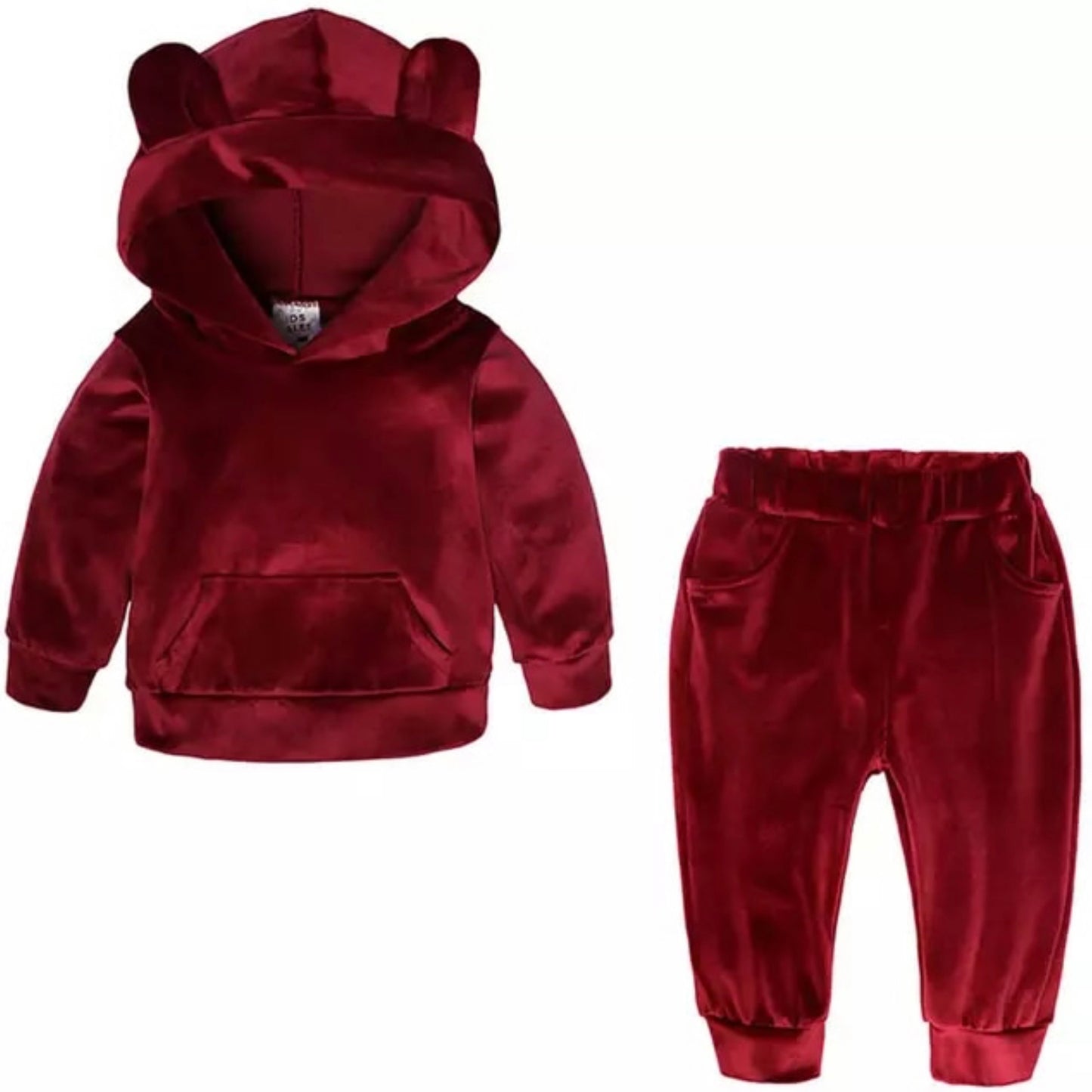 Baby Bear Velvet Hoodie & Pants