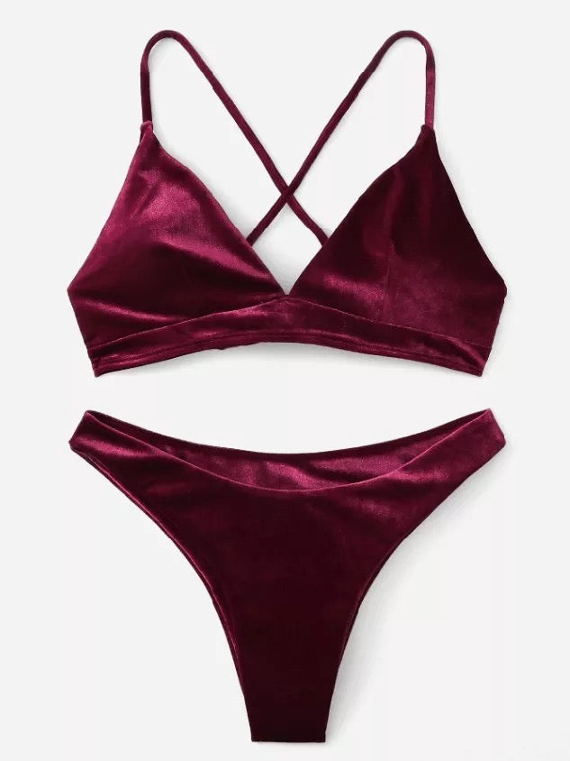Velvet Two Piece Swim Suit