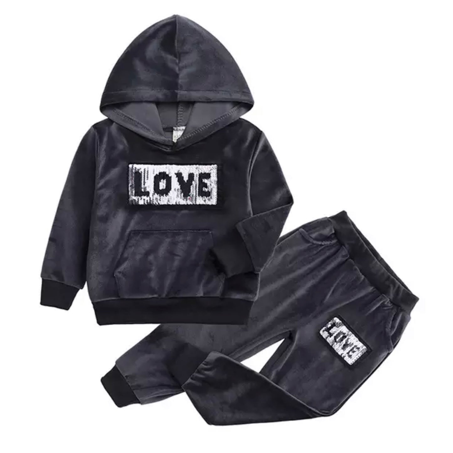 Baby Love Velvet Hoodie & Pants