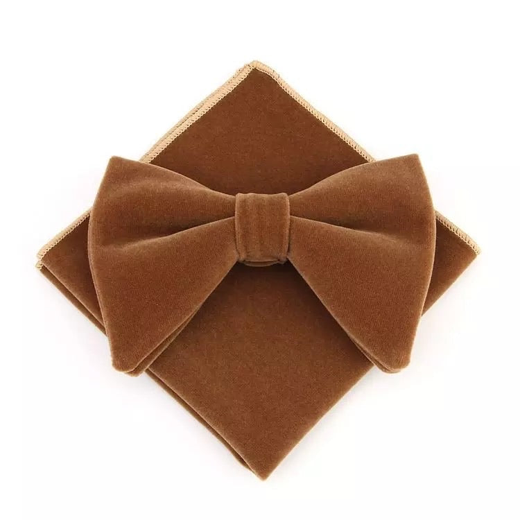 Velvet Bow Tie & Hankerchief