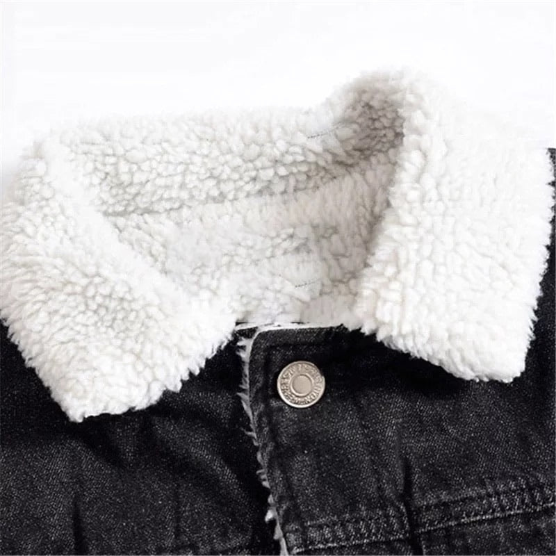 Fleece Denim Jacket