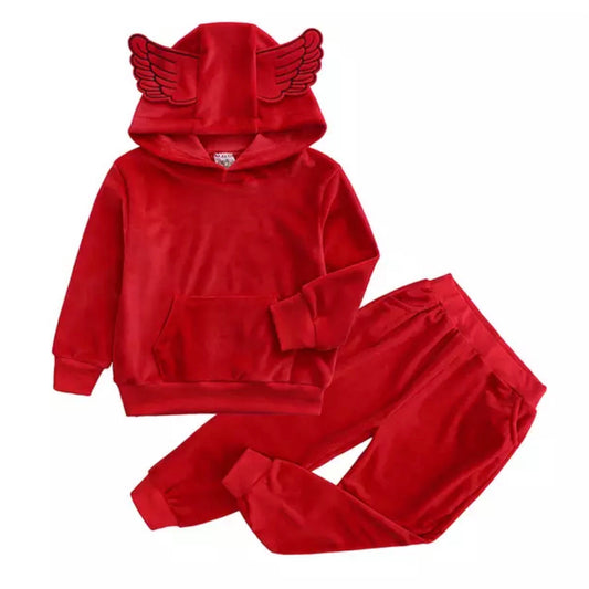 Baby Angel Velvet Hoodie & Pants