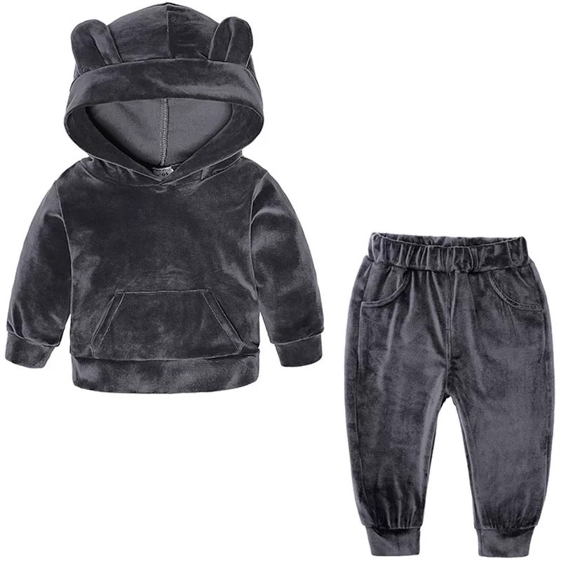 Baby Bear Velvet Hoodie & Pants