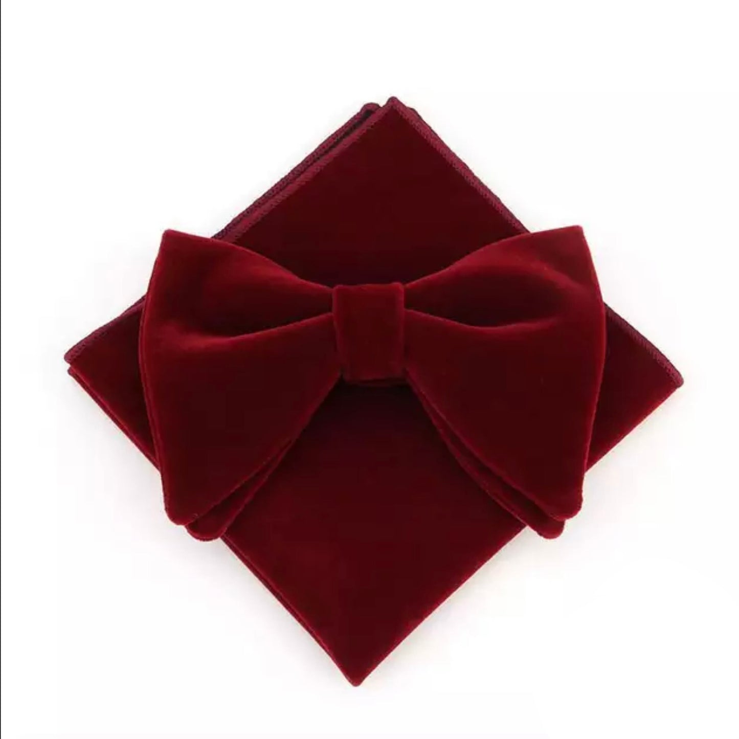 Velvet Bow Tie & Hankerchief